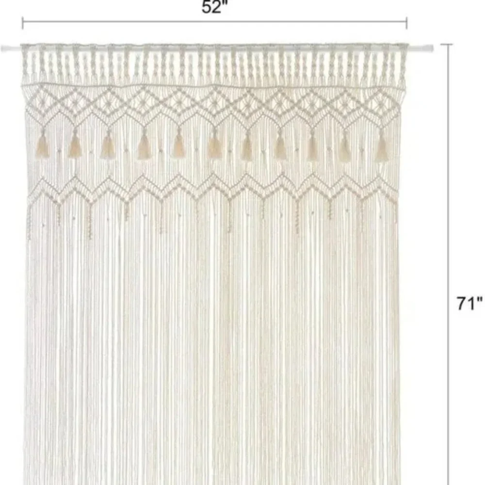 Urban Outfitters Handmade Boho Large Woven Macrame Wall Hanging Curtain